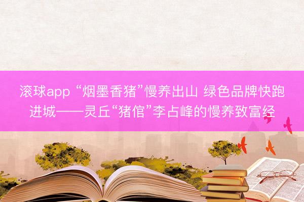 滚球app “烟墨香猪”慢养出山 绿色品牌快跑进城——灵丘“猪倌”李占峰的慢养致富经