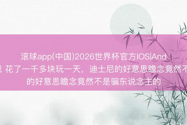滚球app(中国)2026世界杯官方IOS|Android手机app下载 花了一千多块玩一天，迪士尼的好意思瞻念竟然不是骗东说念主的