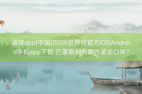 滚球app(中国)2026世界杯官方IOS|Android手机app下载 巴基斯坦有哪些紧迫口岸？