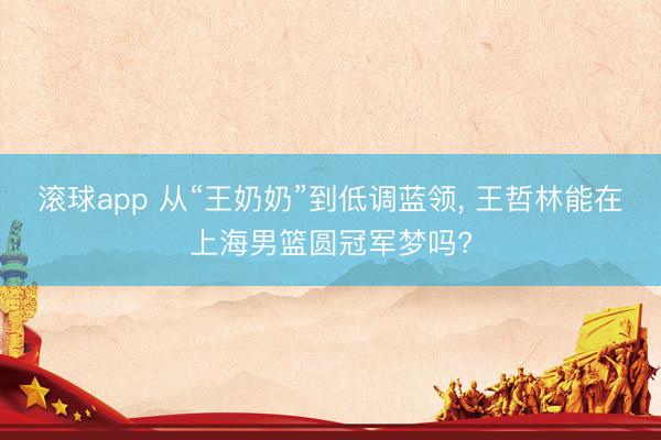 滚球app 从“王奶奶”到低调蓝领， 王哲林能在上海男篮圆冠军梦吗?