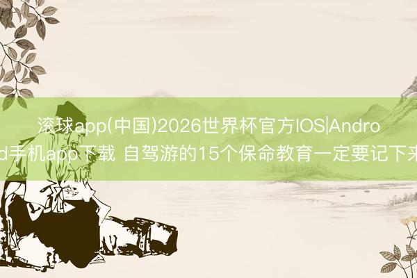滚球app(中国)2026世界杯官方IOS|Android手机app下载 自驾游的15个保命教育一定要记下来