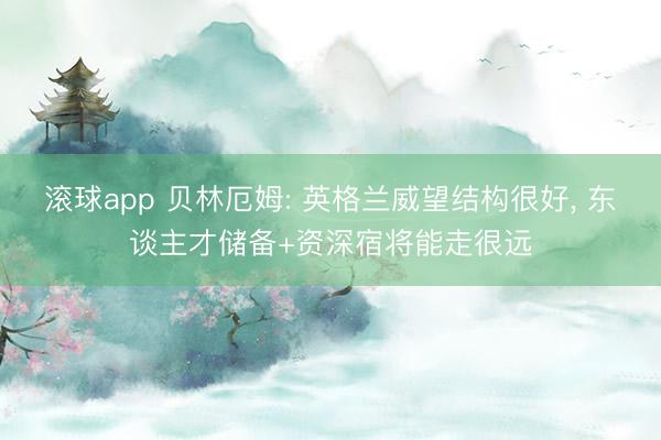 滚球app 贝林厄姆: 英格兰威望结构很好， 东谈主才储备+资深宿将能走很远