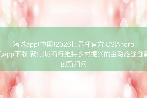 滚球app(中国)2026世界杯官方IOS|Android手机app下载 聚焦|城商行维持乡村振兴的金融旅途创新扣问