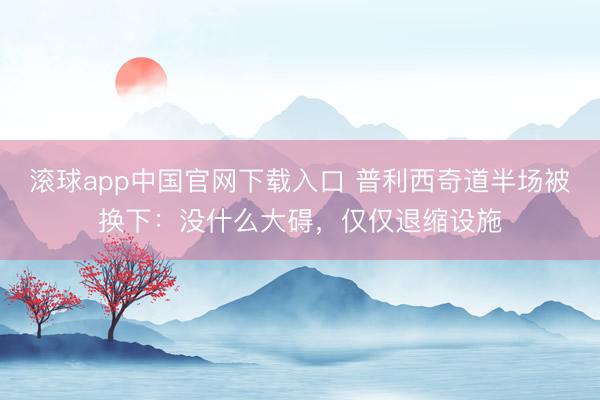 滚球app中国官网下载入口 普利西奇道半场被换下：没什么大碍，仅仅退缩设施