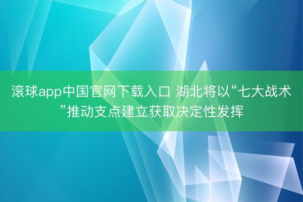 滚球app中国官网下载入口 湖北将以“七大战术”推动支点建立获取决定性发挥