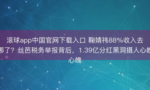 滚球app中国官网下载入口 鞠婧祎88%收入去哪了？丝芭税务举报背后，1.39亿分红黑洞摄人心魄